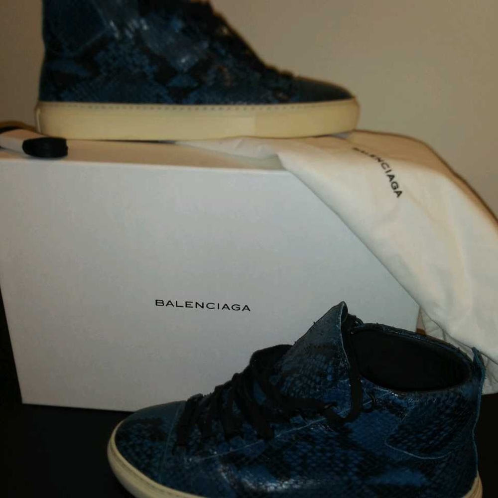 Blue Balenciaga shoes